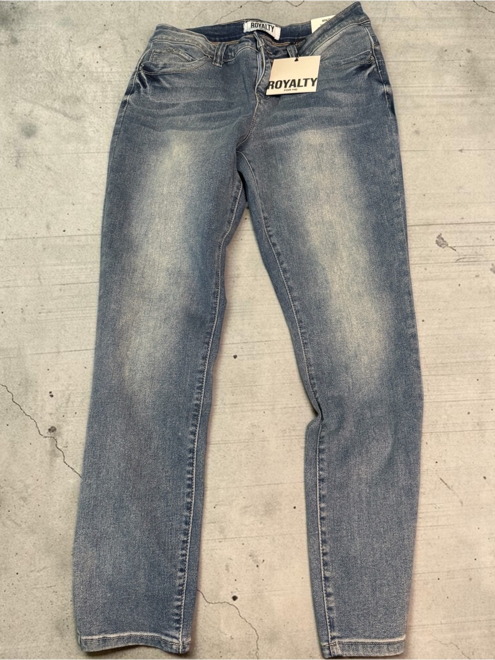 Royalty For Me Women's Faded Blue Skinny Jeans